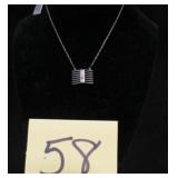UNIQUE 14" STERLING SILVER NECKLACE WT 0.2