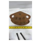 Monkey pod Wooden Smoking Pipe Holder & Pipes