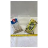 Aquarium Gravel in Small Plastic Container