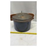 Vintage 1942 Blue Porcelain Enamel National