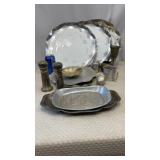 RARE HEAVY SILVERPLATED SALT AND PEPPER SHAKERS,