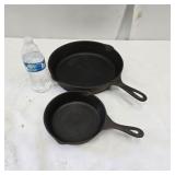 Montgomery ward and number 4 cast iron pans