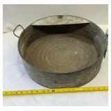 Vintage Oil Drain Pan Galvanized Hot Rod Garage