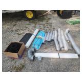 Flexible vent pipe rigid vent pipe underlayment