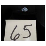 SILVER 7 TURQUOISE ADJUSTABLE RING