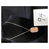 ANTIQUE OCTAGONAL ETCHED LOCKET W/