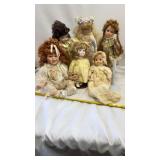 Vtg Porcelain Bisque Doll Collection