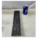 Antique Copper Metal Candy Mold with Six Lions