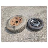 16" 3/4 ton truck wheel and spare tire 14"