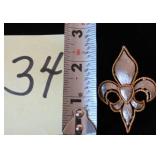 VINTAGE SILVER OUTLINED IN GOLD TONE