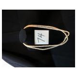 BEAUTIFUL LONG STRAND OF PEARLS W/ROSE