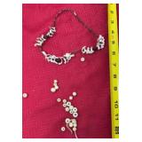 Vtg Carved Bone/Stone/Shell/Beaded Necklace,
