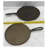 Wagner Ware Sidney 9in Round Griddle, 10in Cast