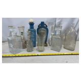 Vintage 1965 Jim Beam Milk Glass Blue & White