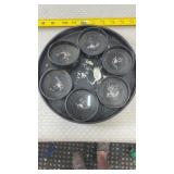 Asian Lacquer Coaster Set with Tray made in Japan