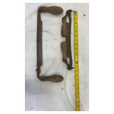 2-Antique Drawknives Hand Peeling Wood Plane Tool