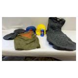 Cubs Baseball Cap, Construction Hard Hat, Car