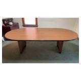 Conference Table Oval Oak With Black