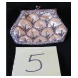 SATIN & BEADED COIN PURSE MADE IN FRANCE