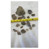 Island Spar Calcite, Clear Quartz Pieces