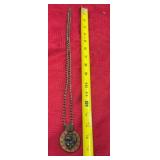 Handcrafted Copper Lions Head on Leather/Pendant/