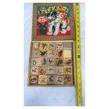 XLNT VTG 70S JAPANESE HIRAGANA LANGUAGE WOODEN