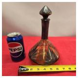 Amber glass bottle decanter