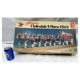 Vintage AMT Budweiser Clydesdale 8 Horse Hitch