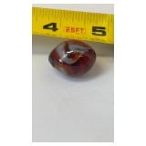 Collectors Unique Teardrop Swirl Marble Red Agate