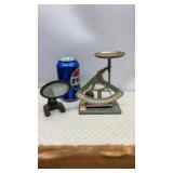 ATCO Vtg Magnifying Glass Desktop Cast Iron Metal