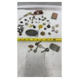 Vtg Necklace Charms, Pins, and more