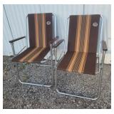 Vintage Airstream Zip Dee folding camp chairs.