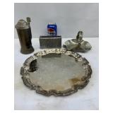 Vintage Avon Glass Beer Stein with Silver Metal