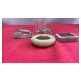 Banded Onyx Round Ashtray Hand Made, Paperweights