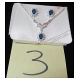 DELICATE CRYSTAL 18" NECKLACE & MATCHING