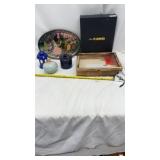 Home Decor, VINTAGE COBALT BLUE STONEWARE CROCK