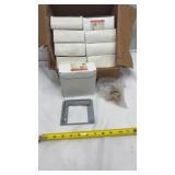 NOS Box of 9 Wiremold 2 Gang Device Plate Gray