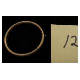 GOLD FOIL STAMP DELICATE HINGED BANGLE