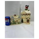 Vintage 1990 HOMCO Christmas Cookie Jar Victorian