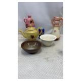 Vtg Ceramic Hall 6 cup Tea Pot, Home Decor Vases
