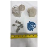 Rock Fossils/Artifacts,  1/4 lb Tumbled Blue