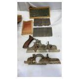 2-Antique Stanley No 45 Wood Plane Carpentry