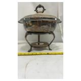 Vintage Silver Plated Chafing Dish Bowl Buffet