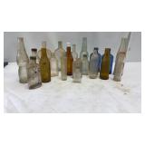 Blue, Amber & Clear Bottles. Shell Adv., Whiskey,