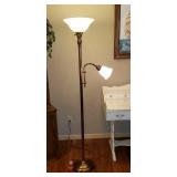 Brass floor lamp
