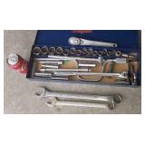 Socket set and wrenches