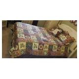 Blanket matching pillows sheets bed skirt