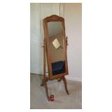Oak  Jewelry armoire on stand