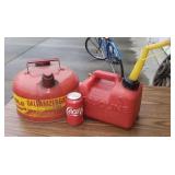 2 gas cans full one is to cycle gas .
