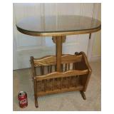 Oak in table/magazine rack.